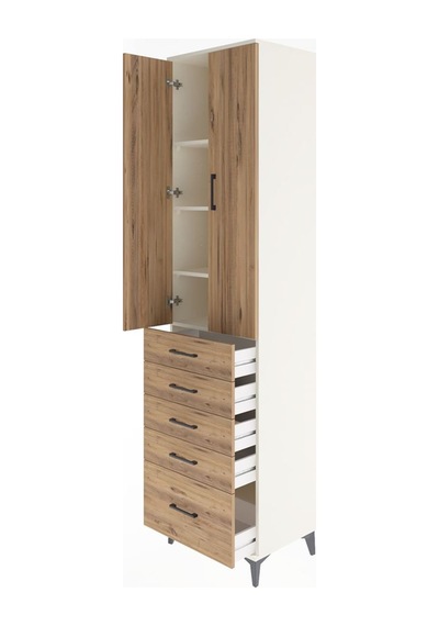 Hyperion Dolap 4 Raflı 5 Çekmeceli 2 Kapaklı 60x44x243 Aytaşı... Aytaşı