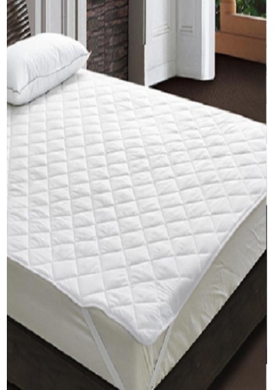 Altın Karma Kapitoneli Sıvı Geçirmez Alez 100x200 Cm Tek Kişilik Köşe Lastikli Beyaz