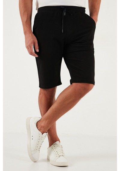 Buratti Pamuklu Regular Fit Normal Bel Belden Bağlamalı Erkek Short 5908021 Siyah
