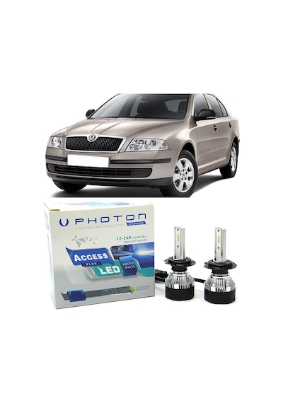 Skoda Octavia Mk2 Led Xenon Uzun Far Ampulü H1 Access Yeni Seri Beyaz 2004-2009