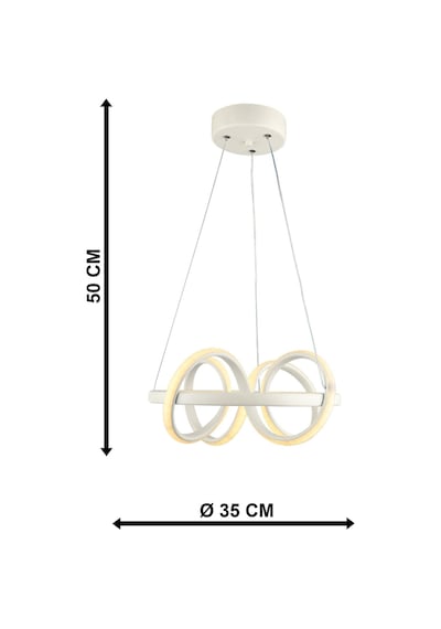 Begüsa Space 3 Renk Ledli Avize Beyaz 30.luk