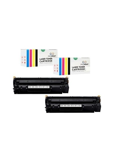 2 Adet 36a Cb436a Hp Laserjet P1505 Uyumlu Toner