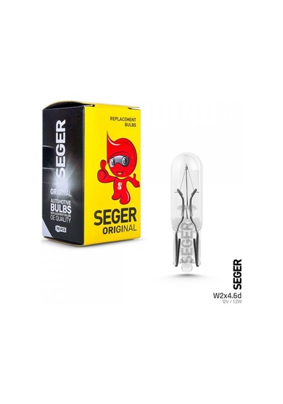 Seger Ampul W1.2w 12v 1.2w W2x4.6d T5 K. Dipsiz Standart Yenileme IS00-SEGER 209311