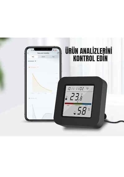 Tuya Destekli Wifi Akıllı Isı Ve Nem Sensörlü Ir Kuman