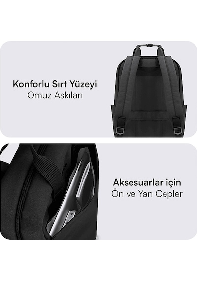 Mack MCE-1521 15.6" Nova Eco Laptop Sırt Çantası Siyah
