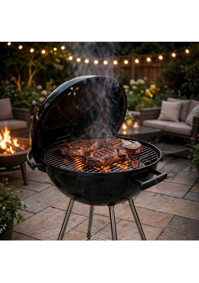 Tr Gastro Kömürlü Mangal Bbq Kapak Ve Havalandırma Sistemli, 43.5 X 80 Cm, Tekerlekli, Bahçe Balkon Kamp Ve Piknik Diğer