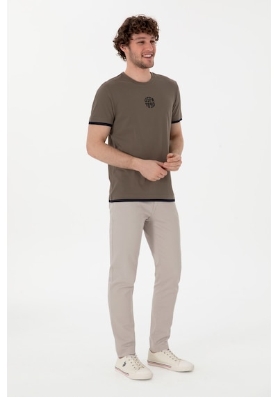 U.S. Polo Assn. Erkek Regular Fit Bisiklet Yaka Vizon Tişört 50306900-VR052