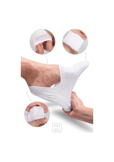 Saysez Bambu Kadın Babet Siyah-beyaz Çorap Dikişsiz Görünmez Kaydırmaz Topuk Silikonlu Premium 4'lü Paket Renkli Saysez Bambu Kadın Babet Siyah-beyaz Çorap Dikişsiz Görünmez Kaydırmaz Topuk Silikonlu Premium 4'lü Paket Renkli