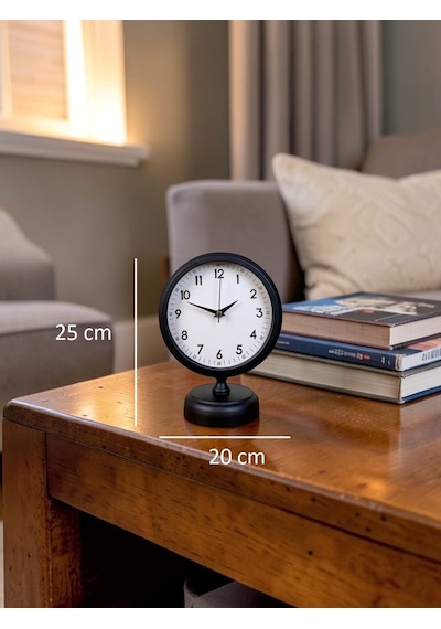 River World Masa Saati Metal Standart Siyah 25 Cm X 20 Cm Çok Renkli