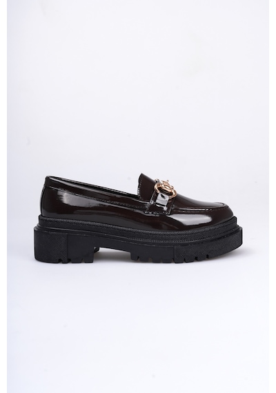Nonte Kadın Rugan Loafer A005-k1001 Acı Kahverengi