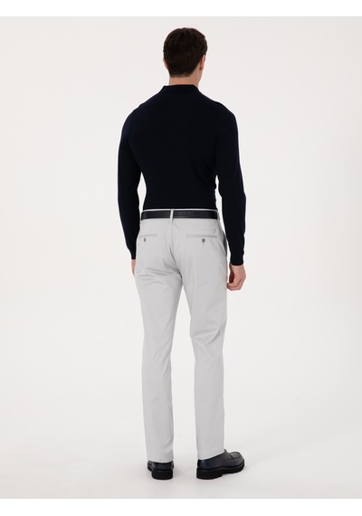 Cacharel Açık Gri Slim Fit Pamuk Karışımlı Kanvas Pantolon Cacharel Açık Gri Slim Fit Pamuk Karışımlı Kanvas Pantolon