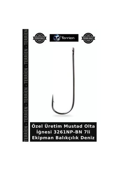 Özel Üretim Mustad Olta İğnesi 3261np-bn 7li Ekipman Balıkçılık Deniz No:2-0