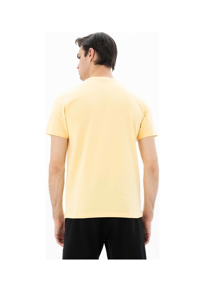 AR-MA Arma Erkek Slim Fit Bisiklet Yaka Tişört Y25344452401 Sarı