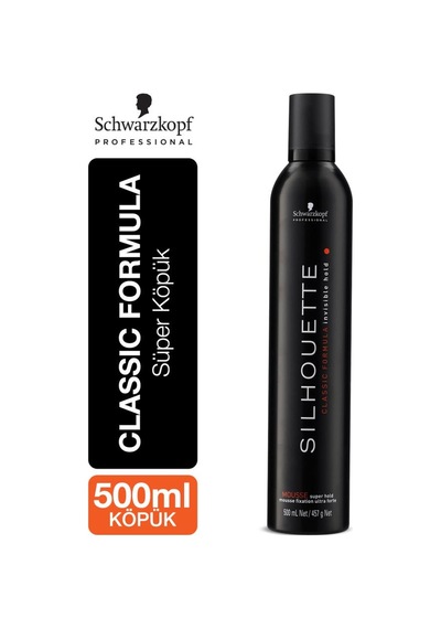 Schwarzkopf Professional Silhouette Süper Tutucu Hacim Verici Saç Köpüğü 500 ML
