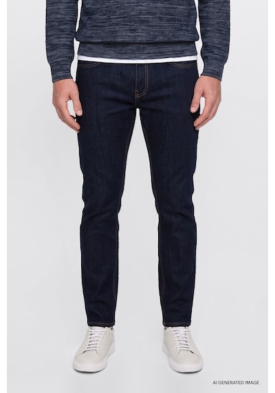 AC&Co / Altınyıldız Classics Ekstra Slim Fit Dar Kesim Pamuklu Riss Erkek Jean Kot Pantolon Koyu Lacivert
