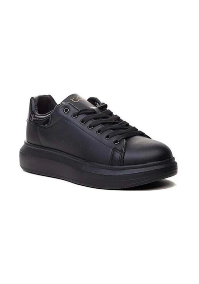 Best Of 150-24 Deri Trend Sneaker Ayakkabı 36-40 Siyah