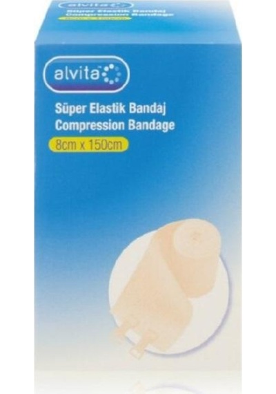 Alvita Süper Elastik Bandaj 8 CM x 1.5 M