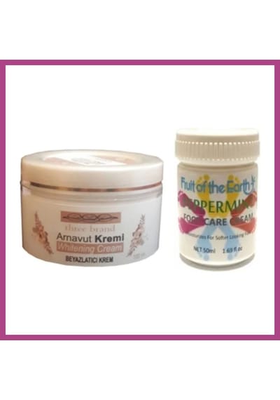Gees Global Hintohu Three Brand 100ml Arnavut Kremi+foot Care Cream 50ml Ayak Bakım Kremi Nane Ferahlığı Gbzs