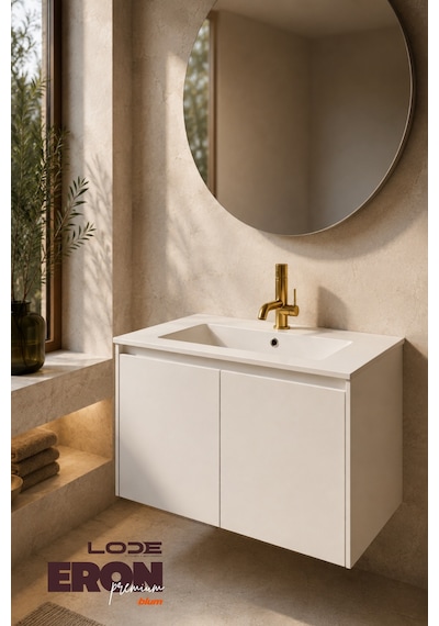 Premium Eron 80 Cm Banyo Dolabı Mat Beyaz Lake Blum Menteşe Cerastyle Ibiza Seramik Lavabo Ayna Dahil Lake Beyaz Premium Eron 80 Cm Banyo Dolabı Mat Beyaz Lake Blum Menteşe Cerastyle Ibiza Seramik Lavabo Ayna Dahil Lake Beyaz