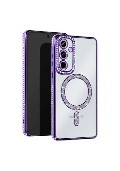 Samsung Galaxy Uyumlu , S24 Fe Joke Simli Magneticsafe Kılıf - Derin Mor