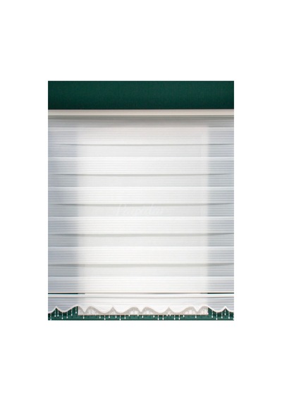 Beyaz Pliseli Boncuklu Zebra Stor Perde Beyaz - 510890283 Beyaz