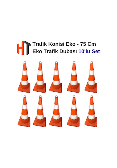 Eko Trafik Konisi 75 Cm -10 Adet