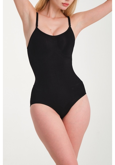 Fit Women 2 Beden Alt Tarafı Çıtçıtlı Seamless Zıbın Korse 9051 Siyah
