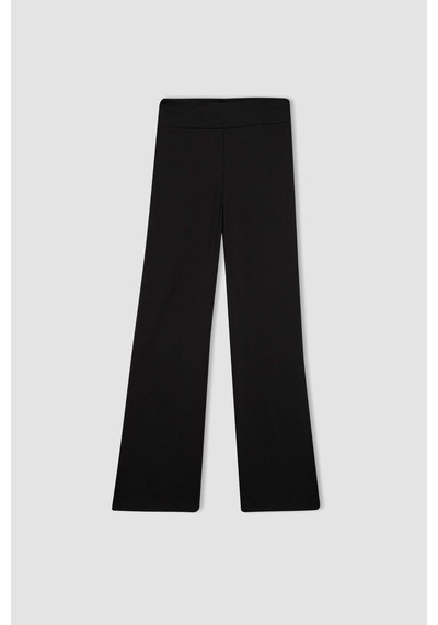 DeFactoFit Sporcu Jogger Eşofman Altı Geniş Bol Paça Basic Düz Skuba Dalgıç Kumaş A0566AX24SPBK81