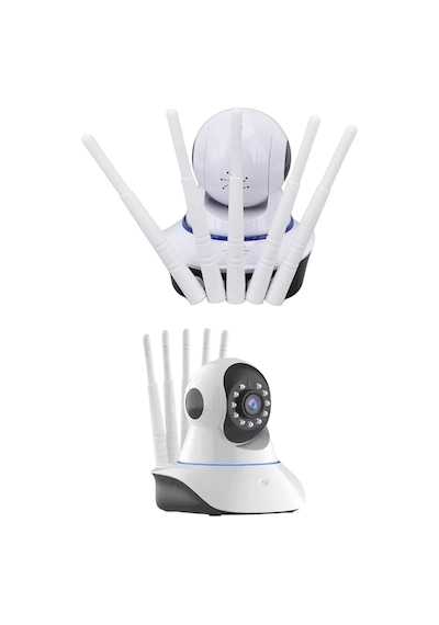 Mey İthalat Led Aydınlatmalı 5 Antenli Motorlu 1080p Wifi Kamera Sensörlü Renkli