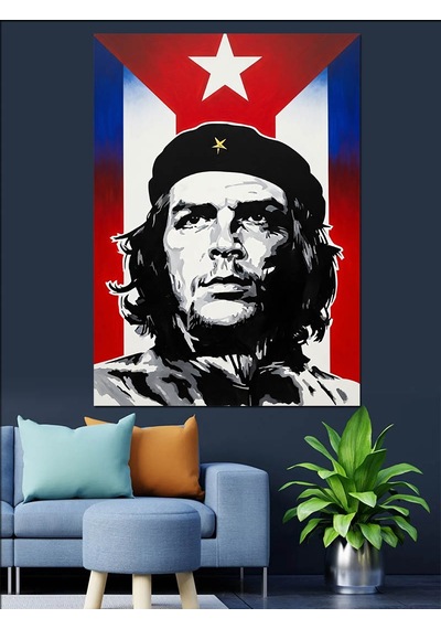 Ahşap Tablo Che Guevara Portre Çizimi