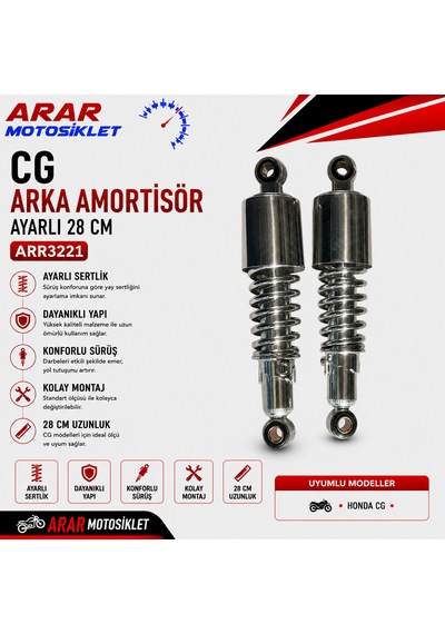 Cg Arka Amortisör Ayarlı 28 Cm-arr3221