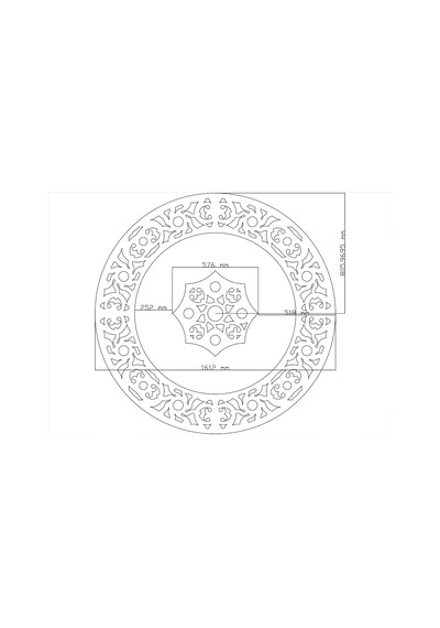 Motifpiyer Motifli Tavan Göbegi Led Spotlu Tmg -52-Cap 160Cm