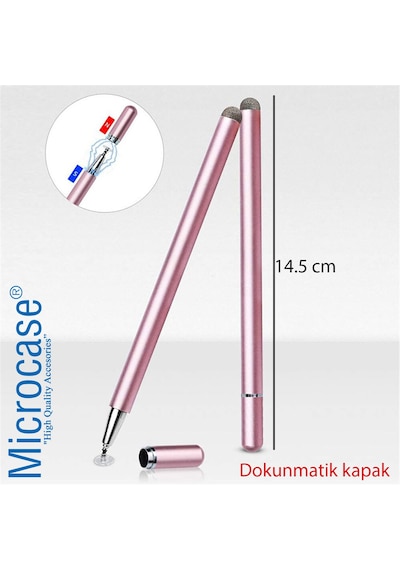 Telefon Tablet Apple Uyumlu iPad 2in1 Disk Uçlu Stylus Dokunmatik Kalem AL3466