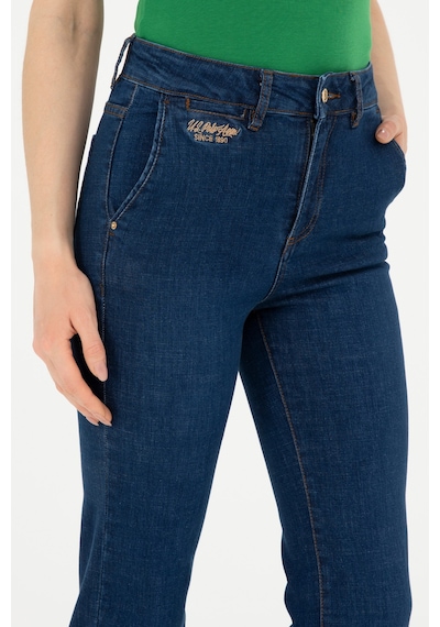 U.S. Polo Assn. Kadın Mavi Slim Flare Fit Jean Pantolon 50280335-DN0022