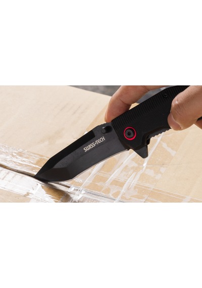 Swisstech G10 Folding Knife-black Tini Siyah