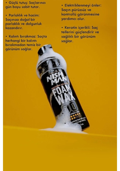 Saç Şekillendirici Köpük Wax Hacim Verici Bukle Belirginleştirici - 150 Ml