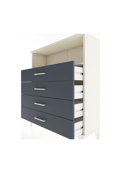 Arges Şifonyer Tek Raflı 4 Çekmeceli 88x30x106 Aytaşı-antrasit Aytaşı