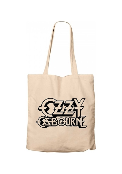 Ozzy Osbounre Logo Krem Kanvas Bez Çanta Krem