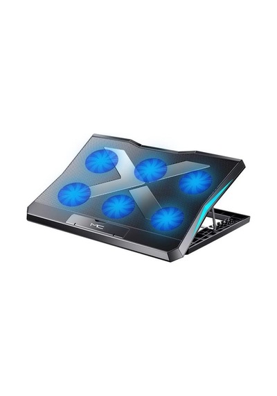 Coofbe Led Işıklı Ultra Sessiz 6 Adet Soğutma Fanlı Laptop Soğutucu Yükseklik Ayarlı Laptop Standı