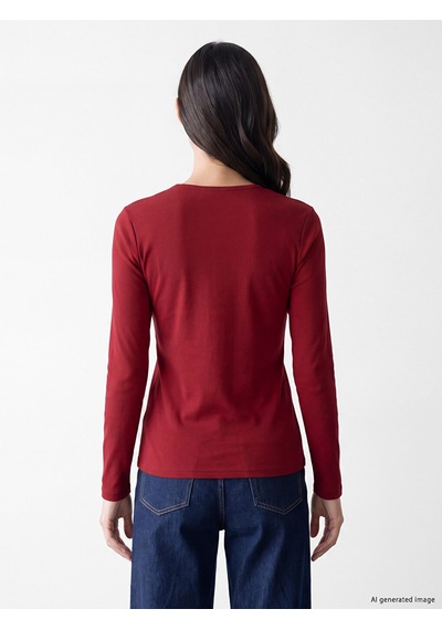 Lcw Everyday Bordo Bisiklet Yaka Kadın Body