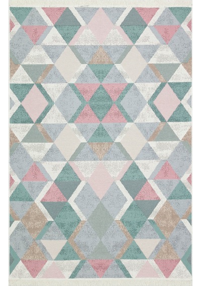 Blue Pınk Yıkanabilir Çift Taraflı Modern Desenli Dokuma Kilim Blue Pınk Yıkanabilir Çift Taraflı Modern Desenli Dokuma Kilim