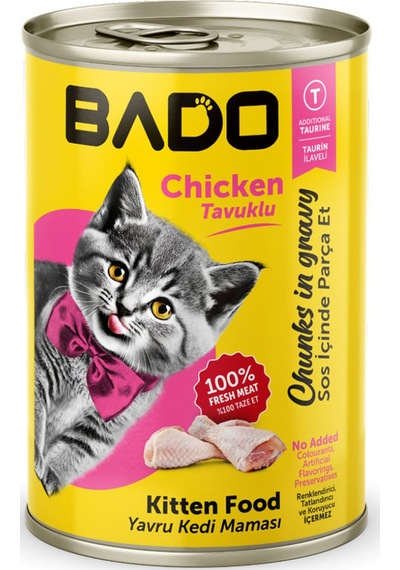 Bado Yavru Kedi Yaş Maması Tavuk Etli 400gr