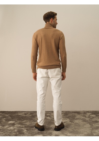 Xint Camel Dokulu Pamuk Dokulu Regular Fit Kazak 801737