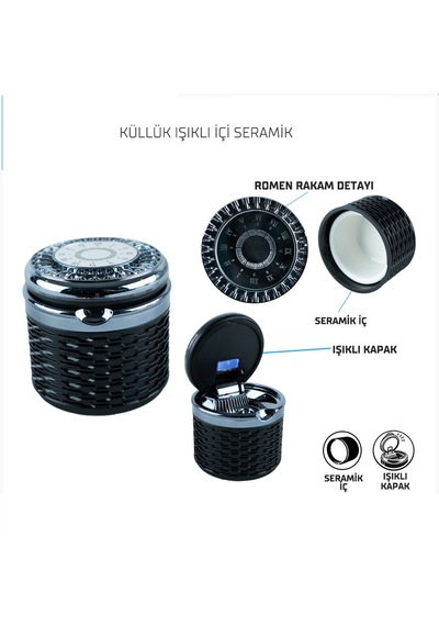 Küllük Işıklı Siyah Seramik