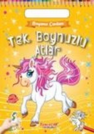 Tek Boynuzlu Atlar - Boyama Çantam - Renkli Çıkartmalı- Yumurcak Yayınları