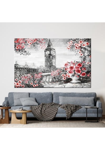 70x100cm 1 Parça Kanvas Tablo, Soyut Peyzaj Kanvas Dekor