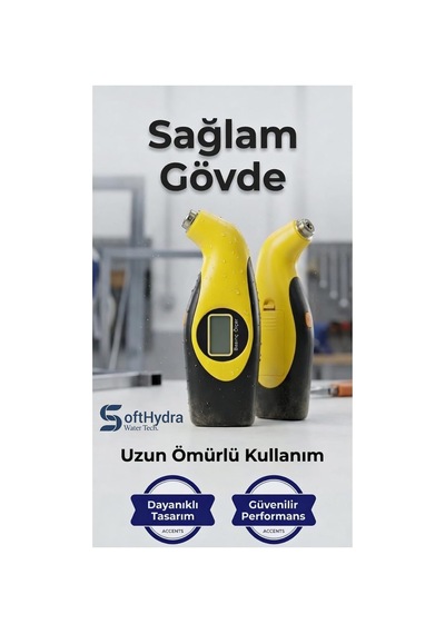 Dijital Basınç Ölçer Manometre 0-10 Bar Lastik, Su Arıtma Tankı Ve Kompresör Uyumlu Diğer
