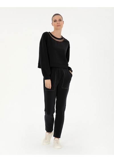 Pierre Cardin Kadın Siyah Sweatshirt 50282634-vr046 Siyah