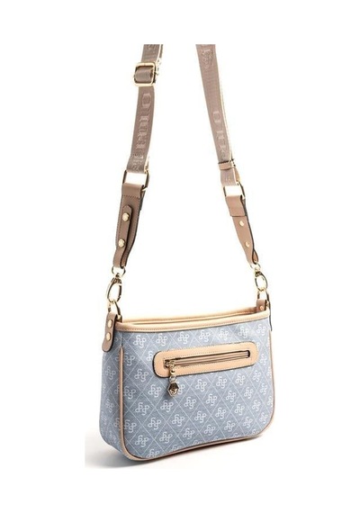 Silver Polo Sp1160 Kadın Çapraz Çanta Monogram Mavi-ten