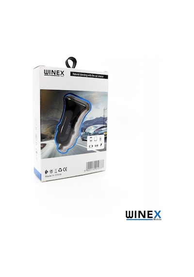 Winex Usba-Pd18W Çift Çıkışlı Araç Şarj Aleti Siyah